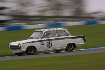 World © Octane Photographic Ltd. Donington Park General un-silenced test 25th April 2013. Sean McInerney/Michael McInerney - Ford Lotus Cortina. Digital Ref : 0641cb1d5028