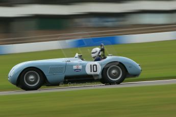 World © Octane Photographic Ltd. Donington Park General un-silenced test 25th April 2013. Reverend Simon Butler/Jonathan Crouch - Jaguar C-Type. Digital Ref : 0641cb1d5241