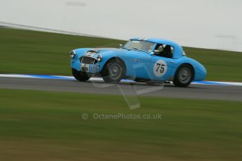 World © Octane Photographic Ltd. Donington Park General un-silenced test 25th April 2013. Karsten Le Blanc/Nigel Greensall - Austin Healey 3000 MkII. Digital Ref : 0641cb1d5347
