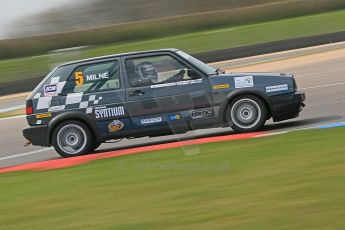 World © Octane Photographic Ltd. Donington Park General un-silenced test 25th April 2013. Mk.2 VW Golf GTi Championship - Peter Milne. Digital Ref : 0641cb1d5881