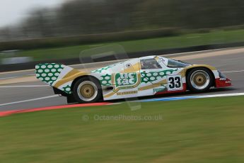 World © Octane Photographic Ltd. Donington Park General un-silenced test 25th April 2013. Henrik Linberg - Porsche 962C Dauer Racing "Tic Tac" - Group C (Gp.C) Racing. Digital Ref : 0641cb1d6006