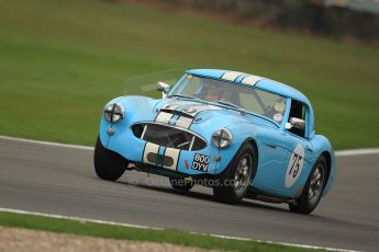 World © Octane Photographic Ltd. Donington Park General un-silenced test 25th April 2013. Karsten Le Blanc/Nigel Greensall - Austin Healey 3000 MkII. Digital Ref : 0641cb7d6326