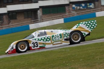 World © Octane Photographic Ltd/Chris Enion. Donington Park General un-silenced test 25th April 2013. Henrik Linberg - Porsche 962C Dauer Racing "Tic Tac" - Group C (Gp.C) Racing. Digital Ref : 0641ce1d2565