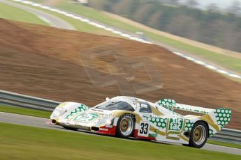 World © Octane Photographic Ltd/Chris Enion. Donington Park General un-silenced test 25th April 2013. Henrik Linberg - Porsche 962C Dauer Racing "Tic Tac" - Group C (Gp.C) Racing. Digital Ref : 0641ce1d2589