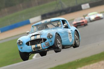 World © Octane Photographic Ltd/Chris Enion. Donington Park General un-silenced test 25th April 2013. Karsten Le Blanc/Nigel Greensall - Austin Healey 3000 MkII. Digital Ref : 0641ce7d6816