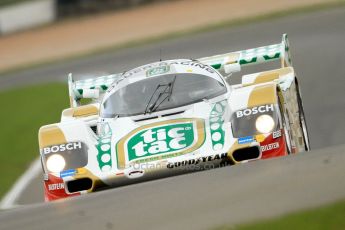World © Octane Photographic Ltd/Chris Enion. Donington Park General un-silenced test 25th April 2013. Henrik Linberg - Porsche 962C Dauer Racing "Tic Tac" - Group C (Gp.C) Racing. Digital Ref : 0641ce7d6887
