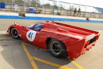 World © Octane Photographic Ltd. Donington Park General un-silenced testing, April 30th 2013. Martin Stretton - Lola T70. Digital Ref : 0643cb7d7335