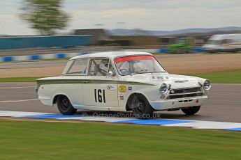 World © Octane Photographic Ltd. Donington Park General un-silenced testing, April 30th 2013. Alan Letts/Geoffrey Letts - Ford Lotus Cortina. Digital Ref : 0643cb7d7760