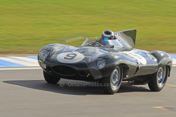 World © Octane Photographic Ltd. Donington Park General un-silenced testing, April 30th 2013. Benjamin Eastick - Jaguar D-Type. Digital Ref : 0643cb7d9620