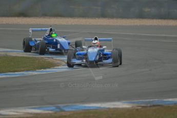 World © Octane Photographic Ltd. General unsilenced testing – Donington Park Thursday 11th April 2013. Protyre Formula Renault Championship. Ivan Taranov and Henrique Baptista  - Scorpio Motorsport. Digital ref : 0630lw1d2415