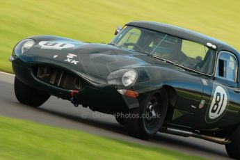 World © Octane Photographic Ltd. Donington Park unsilenced testing, 10th October 2013. Masters Racing, Jaguar E-Type. Digital Ref :