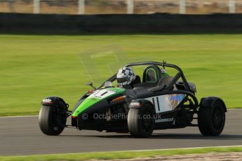 World © Octane Photographic Ltd. Donington Park unsilenced testing, 10th October 2013. MSVR Ariel Atom Cup, Stewart Drewell. Digital Ref :