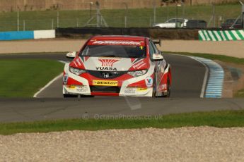 World © Octane Photographic Ltd. Donington Park unsilenced testing, 10th October 2013. Honda Yuasa Racing Team, British Touring Car Championship (BTCC), Honda Civic, Gordon Shedden. Digital Ref :