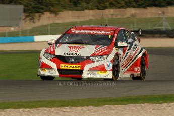 World © Octane Photographic Ltd. Donington Park unsilenced testing, 10th October 2013. Honda Yuasa Racing Team, British Touring Car Championship (BTCC), Honda Civic, Gordon Shedden. Digital Ref :
