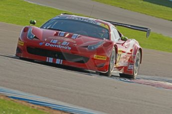 World © Octane Photographic Ltd. Donington Park unsilenced testing, 10th October 2013. Shaun Balfe and James Swift, Ferrari. Digital Ref :