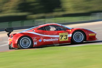 World © Octane Photographic Ltd. Donington Park unsilenced testing, 10th October 2013. Shaun Balfe and James Swift, Ferrari. Digital Ref :