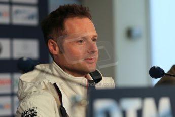 World © Octane Photographic Ltd. German Touring Cars (DTM) Brands Hatch Saturday 18th May 2013. Conference. BMW Team RMG – BMW M3 DTM – Andy Priaulx. Digital Ref: 0679cb1d4468