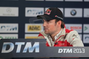 World © Octane Photographic Ltd. German Touring Cars (DTM) Brands Hatch Saturday 18th May 2013. Conference. Abt Sportsline – Audi RS5 DTM – Jamie Green. Digital Ref: 0679cb1d4483