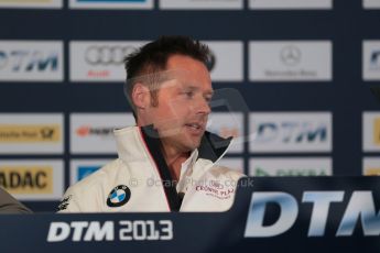 World © Octane Photographic Ltd. German Touring Cars (DTM) Brands Hatch Saturday 18th May 2013. Conference. BMW Team RMG – BMW M3 DTM – Andy Priaulx. Digital Ref: 0679cb1d4489