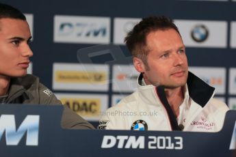 World © Octane Photographic Ltd. German Touring Cars (DTM) Brands Hatch Saturday 18th May 2013. Conference. BMW Team RMG – BMW M3 DTM – Andy Priaulx. Digital Ref: 0679cb1d4491