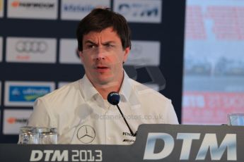 World © Octane Photographic Ltd. German Touring Cars (DTM) Brands Hatch Sunday 19th May 2013. Post Race Conference. Head of Mercedes Motorsport – Toto Wolff. Digital Ref: 0689ce1d3233