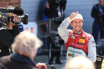 World © Octane Photographic Ltd. German Touring Cars (DTM) Brands Hatch Sunday 19th May 2013. Parc Ferme. Phoenix Racing – Audi RS5 DTM – Mike Rockenfeller. Digital Ref: 0689cb1d6474