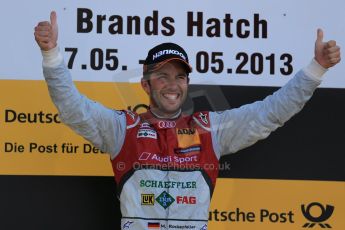 World © Octane Photographic Ltd. German Touring Cars (DTM) Brands Hatch Sunday 19th May 2013. Parc Ferme. Phoenix Racing – Audi RS5 DTM – Mike Rockenfeller. Digital Ref: 0689cb1d6507