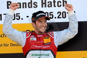 World © Octane Photographic Ltd. German Touring Cars (DTM) Brands Hatch Sunday 19th May 2013. Parc Ferme. Phoenix Racing – Audi RS5 DTM – Mike Rockenfeller. Digital Ref: 0689ce1d3067