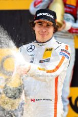 World © Octane Photographic Ltd. German Touring Cars (DTM) Brands Hatch Sunday 19th May 2013. Podium. HWA Team – DTM AMG Mercedes C-Coupe – Robert Wickens. Digital Ref: 0689ce1d3240