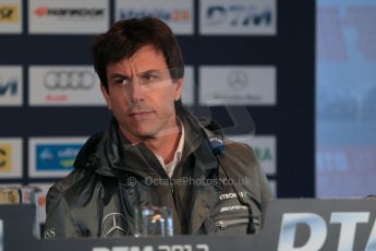 World © Octane Photographic Ltd. German Touring Cars (DTM) Brands Hatch Saturday 18th May 2013. Qualifying press conference. Mercedes-Benz head of Motorsport, Toto Wolff. Digital Ref: 0684cb1d5737