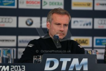 World © Octane Photographic Ltd. German Touring Cars (DTM) Brands Hatch Saturday 18th May 2013. Qualifying press conference. Head of BMW Motorsport, Jens Marquardt. Digital Ref: 0684cb1d5743