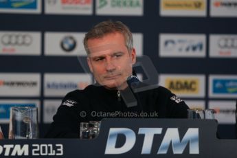 World © Octane Photographic Ltd. German Touring Cars (DTM) Brands Hatch Saturday 18th May 2013. Qualifying press conference. Head of BMW Motorsport, Jens Marquardt. Digital Ref: 0684cb1d5751