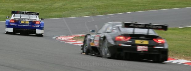 World © Octane Photographic Ltd. German Touring Cars (DTM) Brands Hatch Saturday 18th May 2013. Qualifying. BMW Team Schnitzer – BMW M3 DTM – Dirk Werner and Audi Sport Team Abt – Audi RS5 DTM – Timo Scheider. Digital Ref: 0683cb1d5399