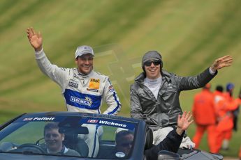 World © Octane Photographic Ltd. German Touring Cars (DTM) Brands Hatch Sunday 19th May 2013. Drivers' Parade. HWA Team – DTM AMG Mercedes C-Coupe – Gary Paffett and Robert Wickens. Digital Ref: