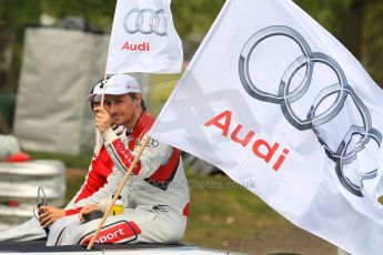 World © Octane Photographic Ltd. German Touring Cars (DTM) Brands Hatch Sunday 19th May 2013. Drivers' Parade. Team Rosberg – Audi RS5 DTM – Edoardo Mortara and Filipe Albuquerque. Digital Ref: