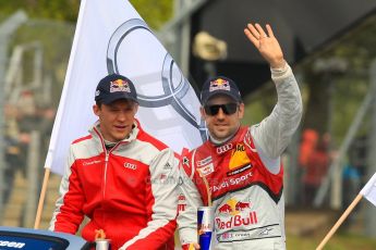 World © Octane Photographic Ltd. German Touring Cars (DTM) Brands Hatch Sunday 19th May 2013. Drivers' Parade. Abt Sportsline – Audi RS5 DTM – Mattias Ekstrom and Jamie Green. Digital Ref: