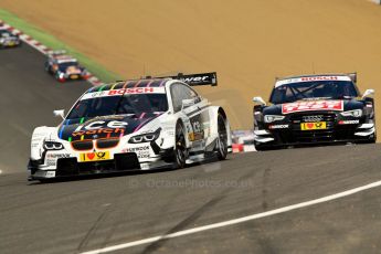 World © Octane Photographic Ltd. German Touring Cars (DTM) Brands Hatch Sunday 19th May 2013. Race. BMW Team RMG – BMW M3 DTM – Martin Tomczyk leading from Audi Sport Team Abt – Audi RS5 DTM – Timo Scheider. Digital Ref: 0688ce1d2734