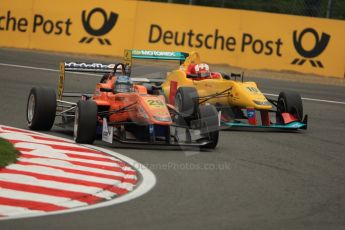 World © Octane Photographic Ltd. FIA European F3 Championship. Friday 17th May 2013. Mucke Motorsport – Dallara F312 Mercedes – Roy Nissany and Jo Zeller Racing – Dallara F312 Mercedes – Sandro Zeller. Digital Ref :