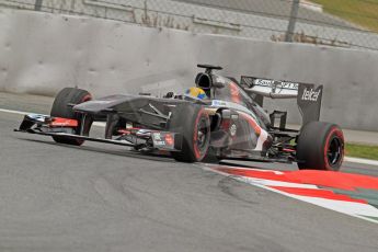 World © Octane Photographic Ltd. Formula 1 Winter testing, Barcelona – Circuit de Catalunya, 19th February 2013. Sauber C32, Esteban Gutierrez Digital Ref: 0576cb7d8324