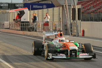 World © Octane Photographic Ltd. Formula 1 Winter testing, Barcelona – Circuit de Catalunya, 19th February 2013. Sahara Force India VJM06 – Paul di Resta. Digital Ref: 0576lw1d1236