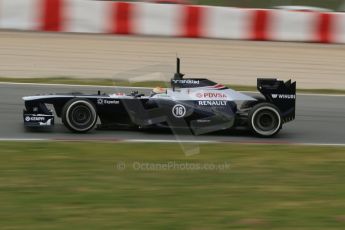 World © Octane Photographic Ltd. Formula 1 Winter testing, Barcelona – Circuit de Catalunya, 19th February 2013. Williams FW35, Pastor Maldonado. Digital Ref: 0576lw1d1266