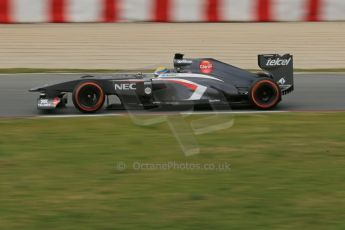 World © Octane Photographic Ltd. Formula 1 Winter testing, Barcelona – Circuit de Catalunya, 19th February 2013. Sauber C32, Esteban Gutierrez Digital Ref: 0576lw1d1292