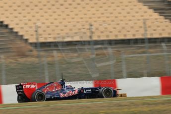 World © Octane Photographic Ltd. Formula 1 Winter testing, Barcelona – Circuit de Catalunya, 19th February 2013. Toro Rosso STR8, Daniel Ricciardo. Digital Ref: 0576lw1d1558