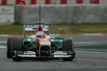 World © Octane Photographic Ltd. Formula 1 Winter testing, Barcelona – Circuit de Catalunya, 19th February 2013. Sahara Force India VJM06 – Paul di Resta. Digital Ref: 0576lw1d1664