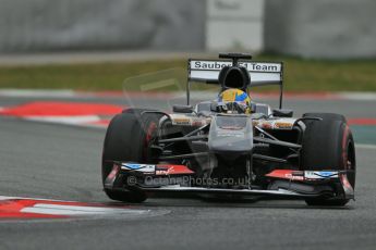 World © Octane Photographic Ltd. Formula 1 Winter testing, Barcelona – Circuit de Catalunya, 19th February 2013. Sauber C32, Esteban Gutierrez Digital Ref: 0576lw1d1680