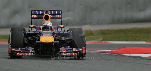 World © Octane Photographic Ltd. Formula 1 Winter testing, Barcelona – Circuit de Catalunya, 19th February 2013. Infiniti Red Bull Racing RB9. Sebastian Vettel. Digital Ref: 0576lw1d1714