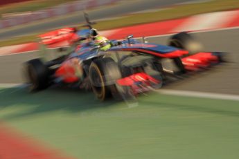 World © Octane Photographic Ltd. Formula 1 Winter testing, Barcelona – Circuit de Catalunya, 20th February 2013. Vodafone McLaren Mercedes MP4/28. Sergio Perez. Digital Ref: