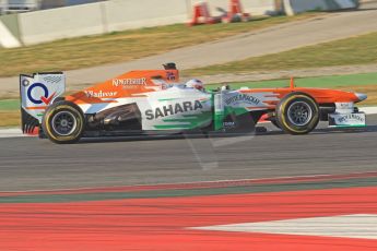 World © Octane Photographic Ltd. Formula 1 Winter testing, Barcelona – Circuit de Catalunya, 20th February 2013. Sahara Force India VJM06 – Paul di Resta. Digital Ref: