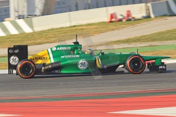 World © Octane Photographic Ltd. Formula 1 Winter testing, Barcelona – Circuit de Catalunya, 20th February 2013. Caterham CT03, Charles Pic. Digital Ref: