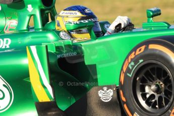 World © Octane Photographic Ltd. Formula 1 Winter testing, Barcelona – Circuit de Catalunya, 20th February 2013. Caterham CT03, Charles Pic. Digital Ref: